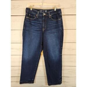 Old Navy Women's Blue‎ Cotton O.G. Loose High Rise Straight Jeans Size 12 Petite